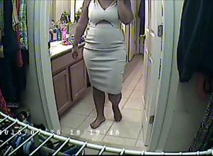 Obese black mother caught on spy web cam